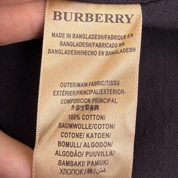 Vtg Burberry Women's L Slim Luxury Black Oxford Y2K Big EKD Logo Placket Lining - Picture 13 of 16